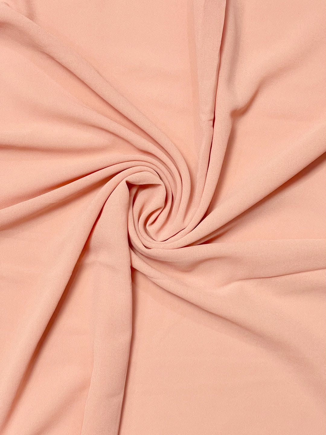 Creamy Peach Plain Georgette Hijab - Image 1