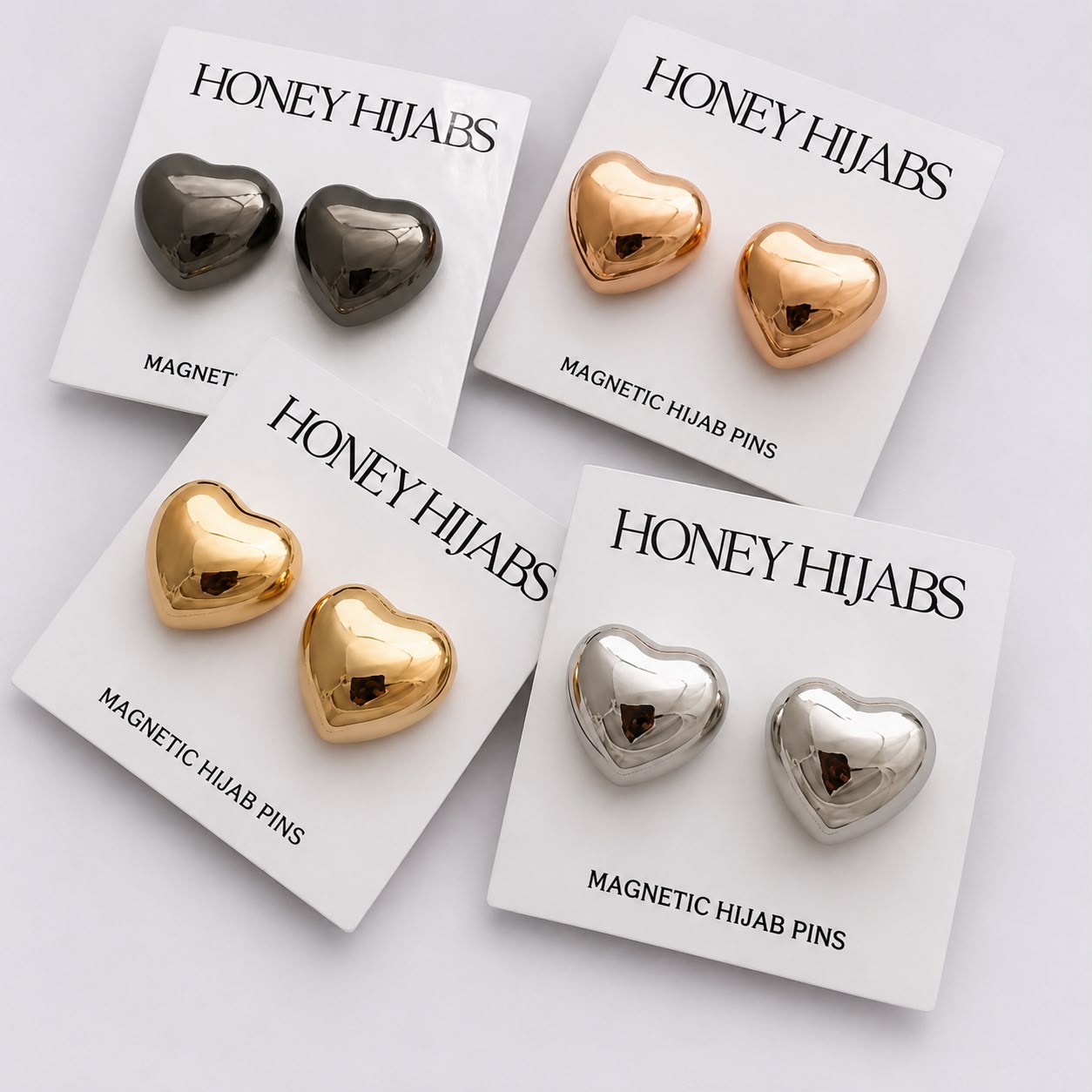 WhatsApp Image 2026-07-31 at 8.53.47 PM Metallic Heart Shape Magnet (Set of 2) - Image 1