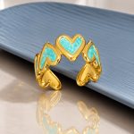 Aqua Heart Gold Bracelet