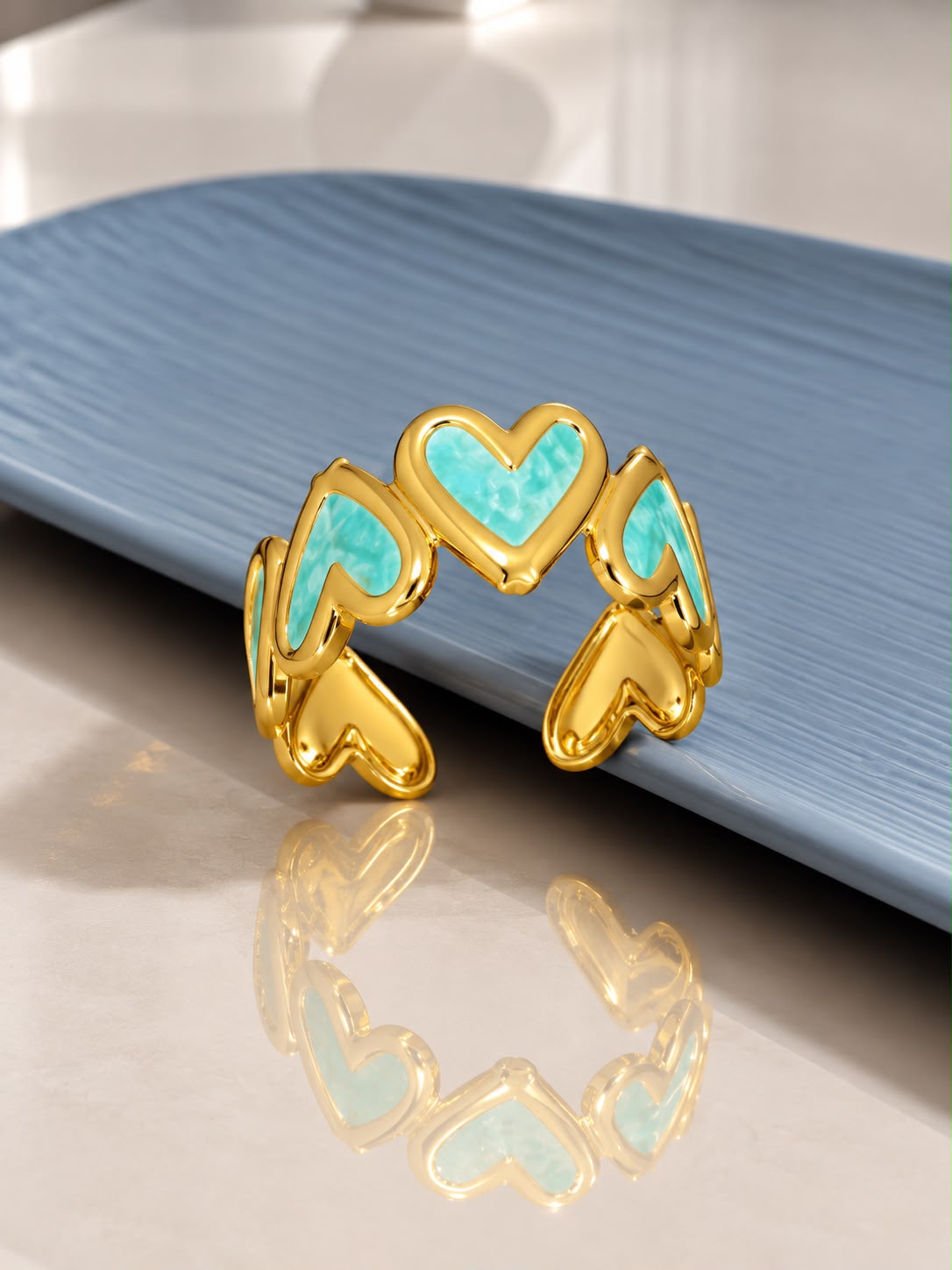 Aqua Heart Gold Bracelet Aqua Heart Gold Bracelet - Image 1