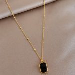 Black Onyx Square Pendant