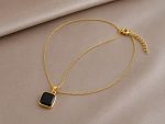 Black Onyx Square Pendant - Image 2