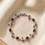 Crystal Gold Tulip Bracelet (Red)