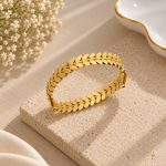 Gold Leaf Chain Bracelet