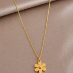 Golden Bloom Flower Pendant